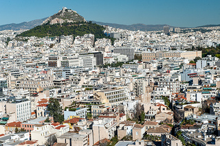 アテナイの街並み、俯瞰